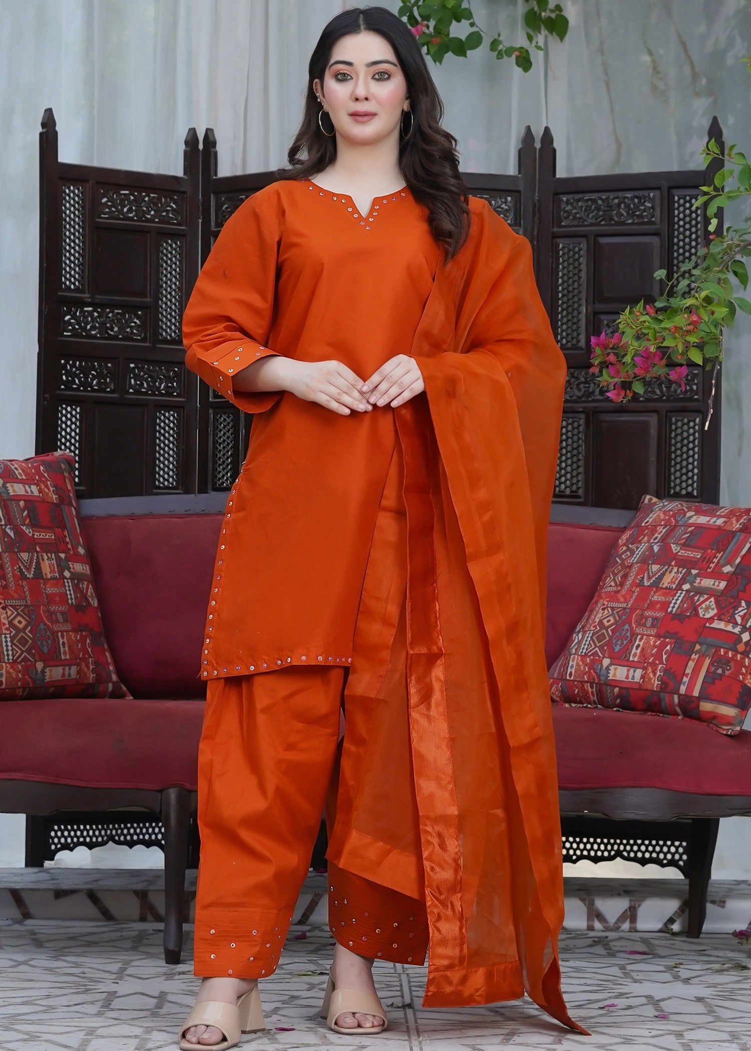 Waniya Awais WAL 72 D#1 (Farshi Shalwar) Women 3pcs