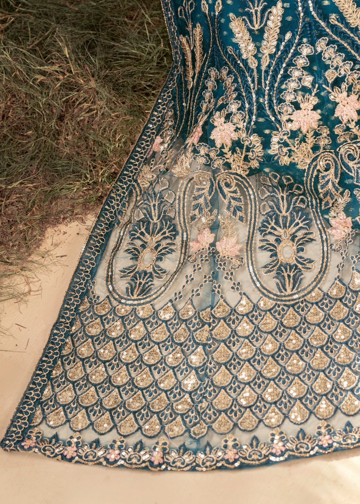 Four Season Boutique ZIRWAH TEAL BLUE Women 3pcs