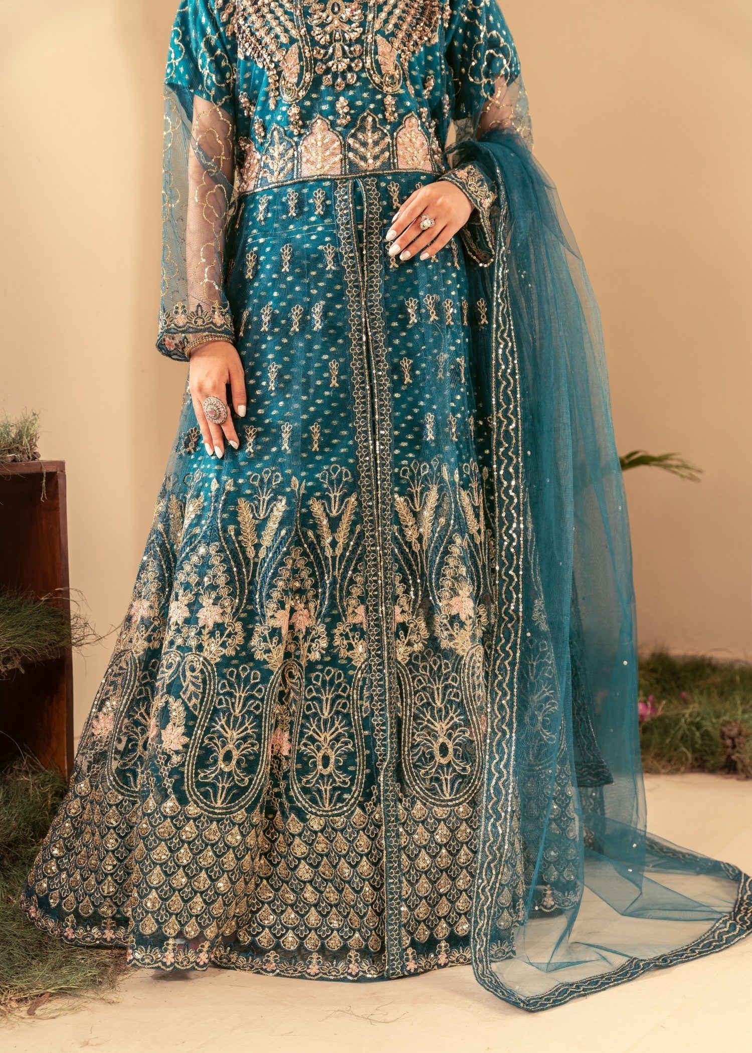 Four Season Boutique ZIRWAH TEAL BLUE Women 3pcs