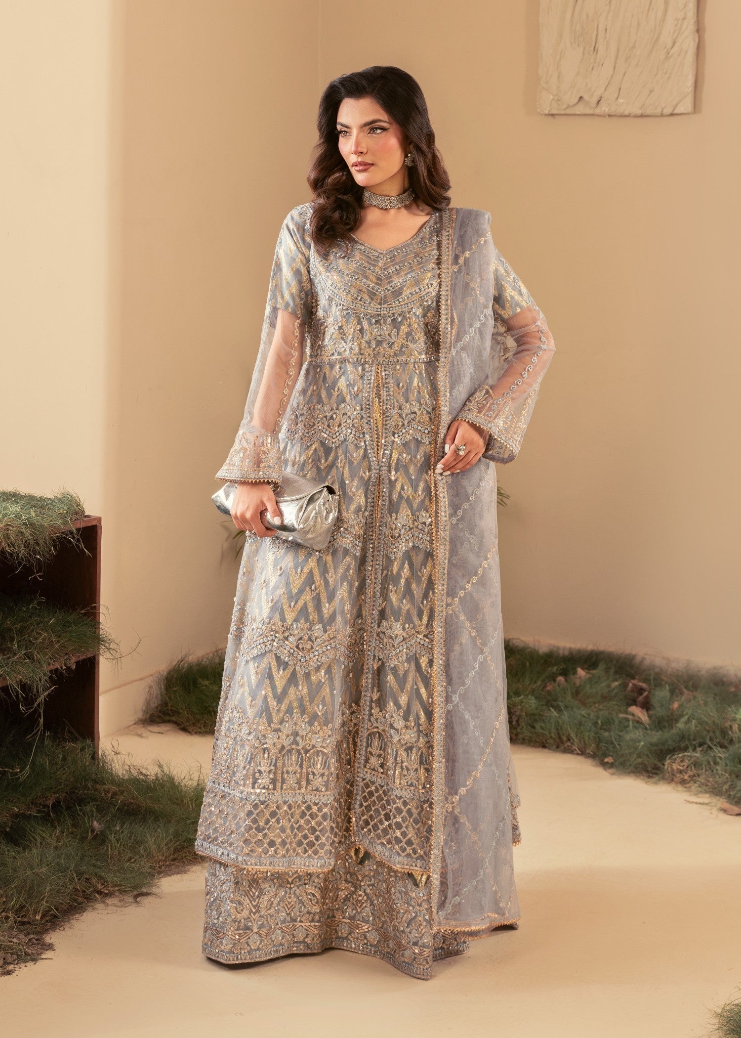 Four Season Boutique BATOOL GREY Women 3pcs