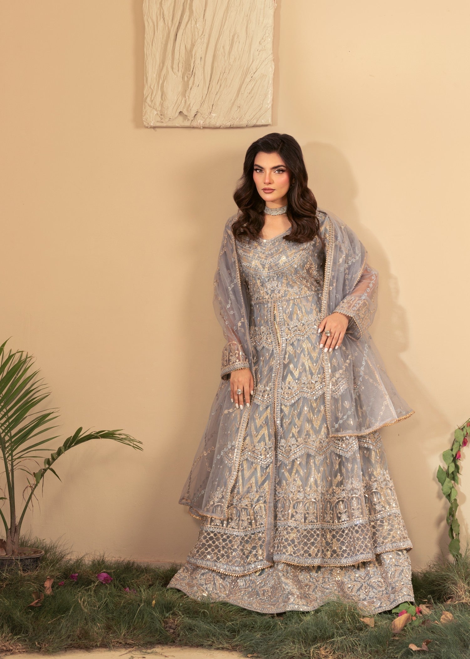 Four Season Boutique BATOOL GREY Women 3pcs
