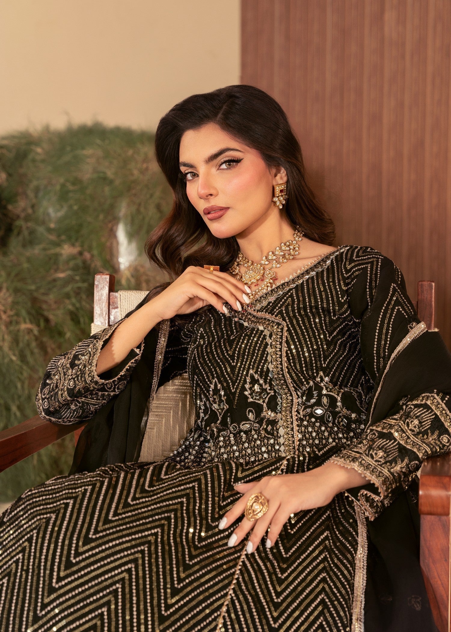 Four Season Boutique DASTAAN BLACK Women 3pcs