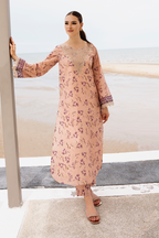 Esra Embroidered Printed Cambric MK 24 08 Women 2pcs