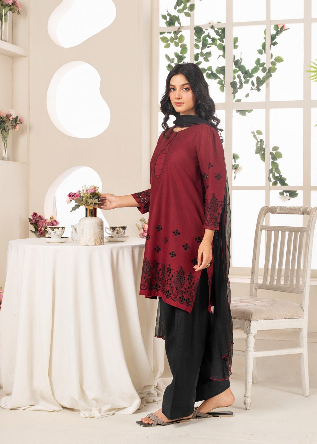 Anaya Basic BURGUNDY Women 2pcs