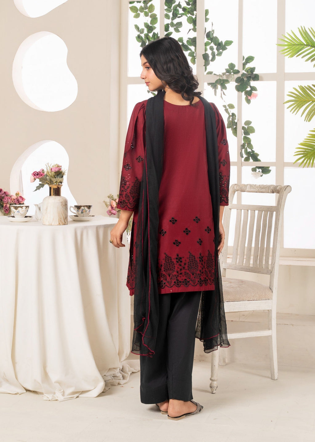 Anaya Basic BURGUNDY Women 2pcs