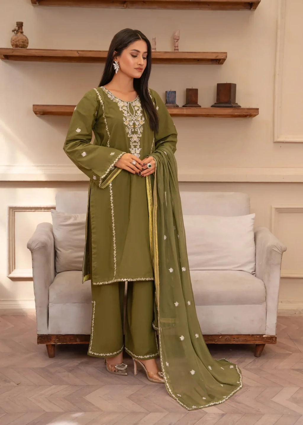 Akhrot Clothing Sabz Kali Women 3pcs