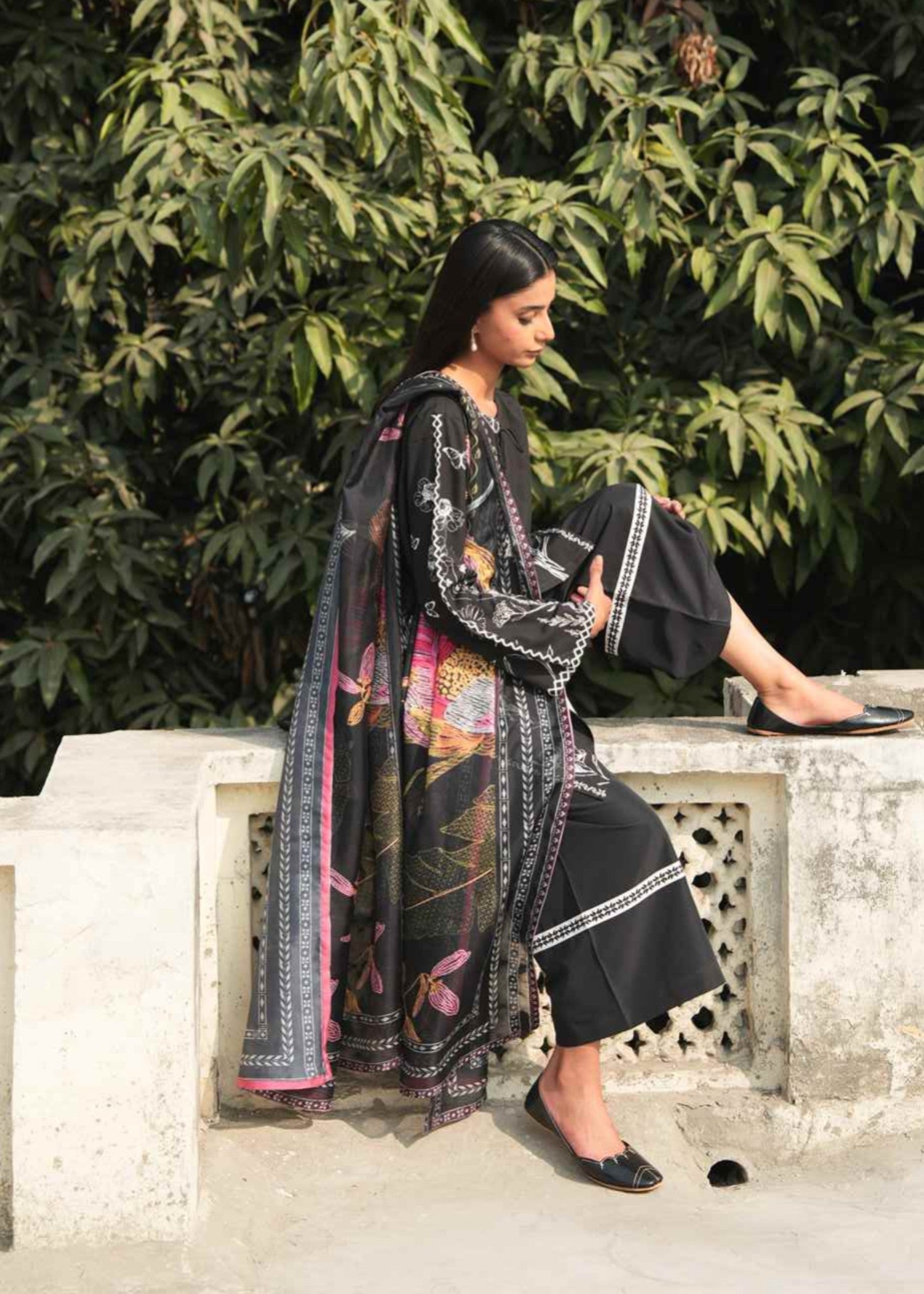 Narvan Lino Floral Print () Women 3pcs