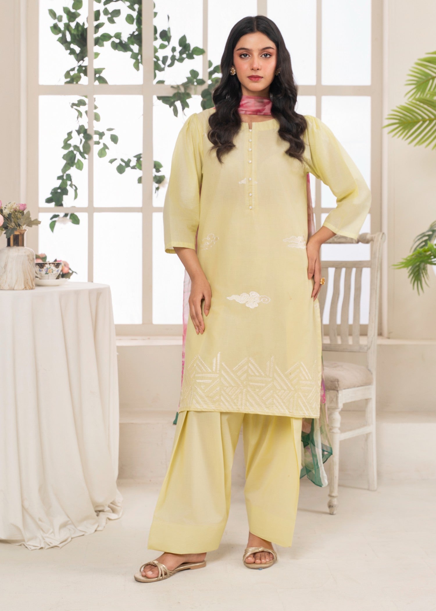 Anaya Basic LIME YELLOW FARSHI Women 2pcs