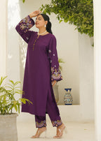 Hamna Kalim HUMA PURPLE TWO PIECE Women 2pcs