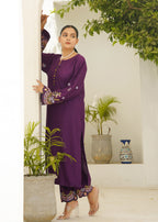Hamna Kalim HUMA PURPLE TWO PIECE Women 2pcs