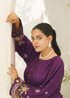 Hamna Kalim HUMA PURPLE TWO PIECE Women 2pcs