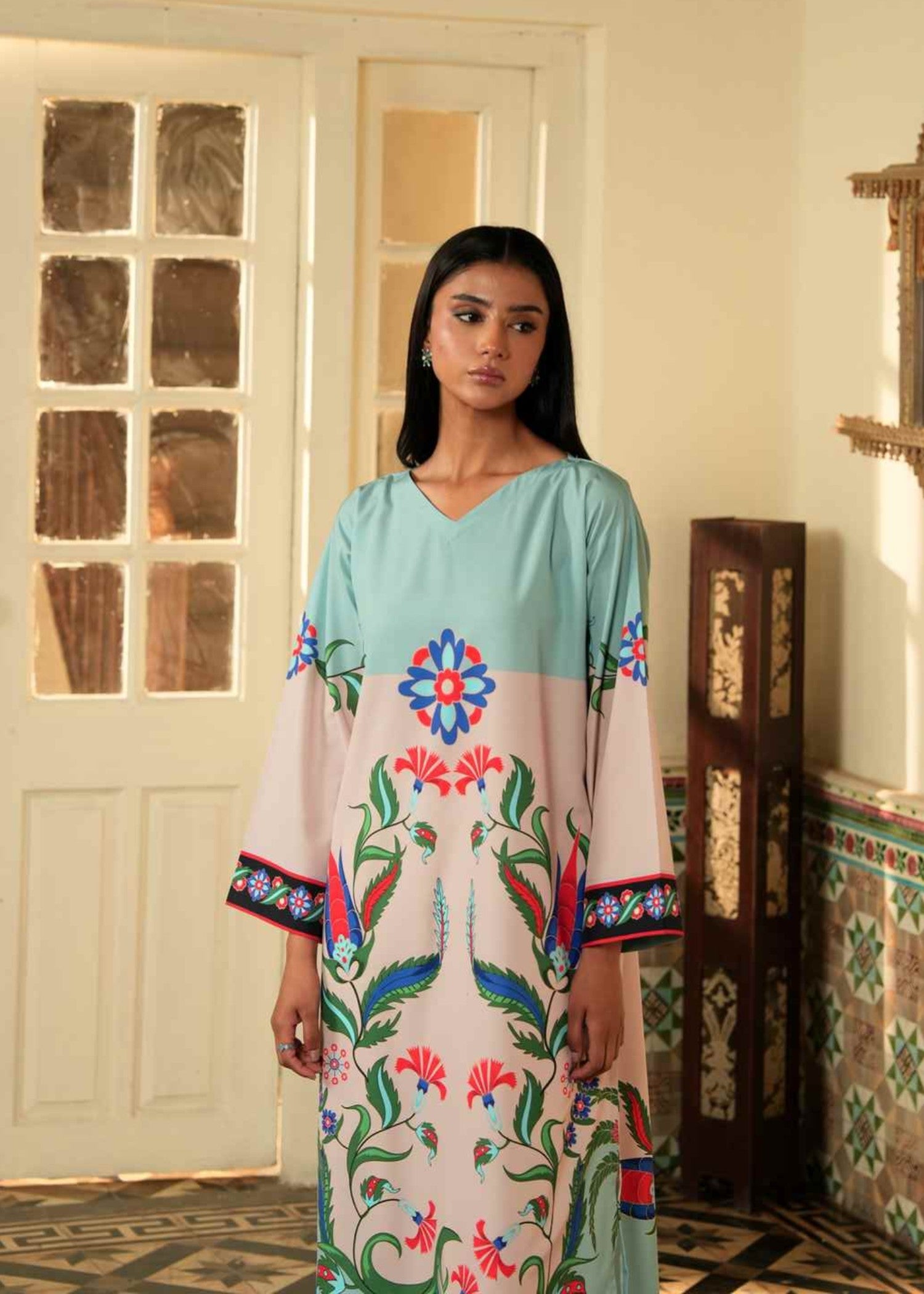 Narvan Turkish Floral Print () Women 2pcs