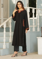 Hamna Kalim MAH JABEEN BLACK TWO PIECE Women 2pcs