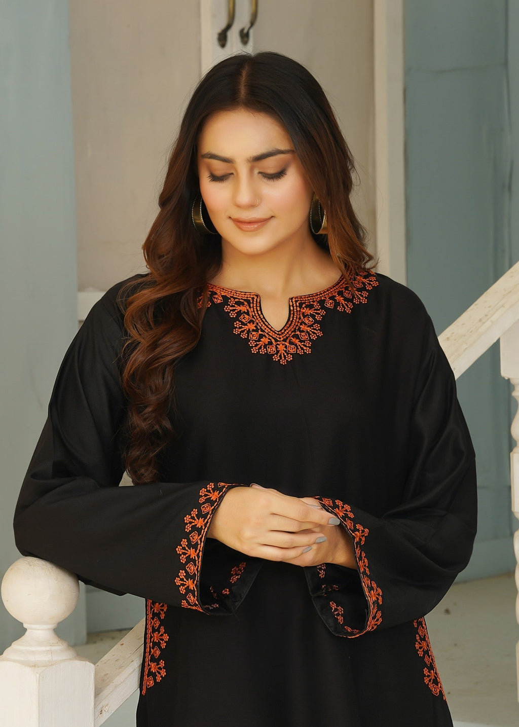 Hamna Kalim MAH JABEEN BLACK TWO PIECE Women 2pcs