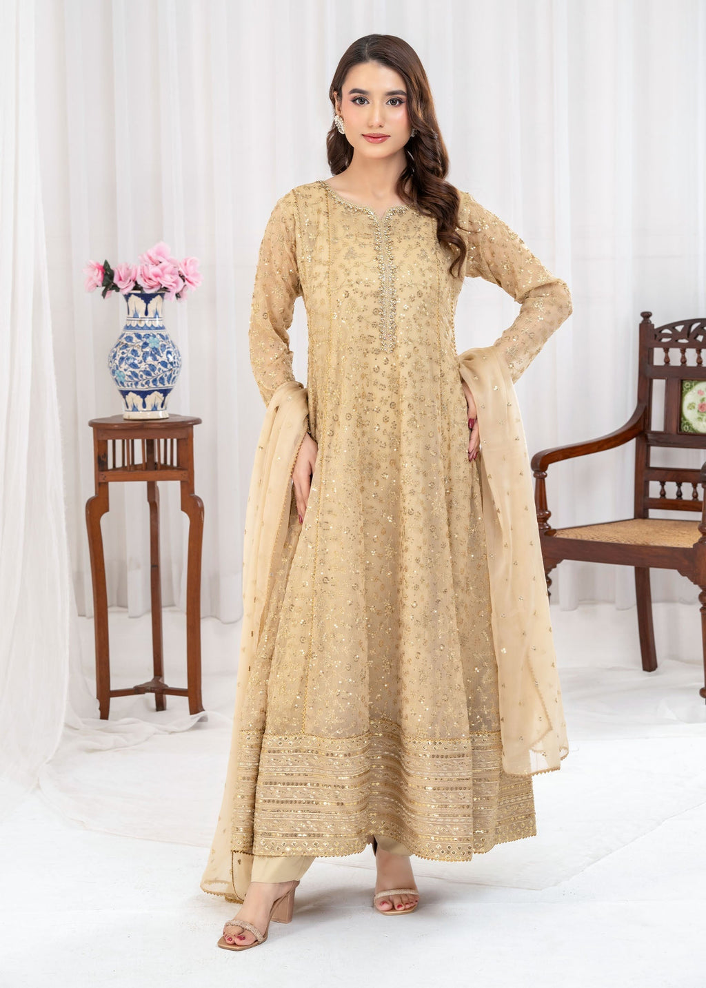 Ayesha Closet SAWARIYA FAWN Women 3pcs