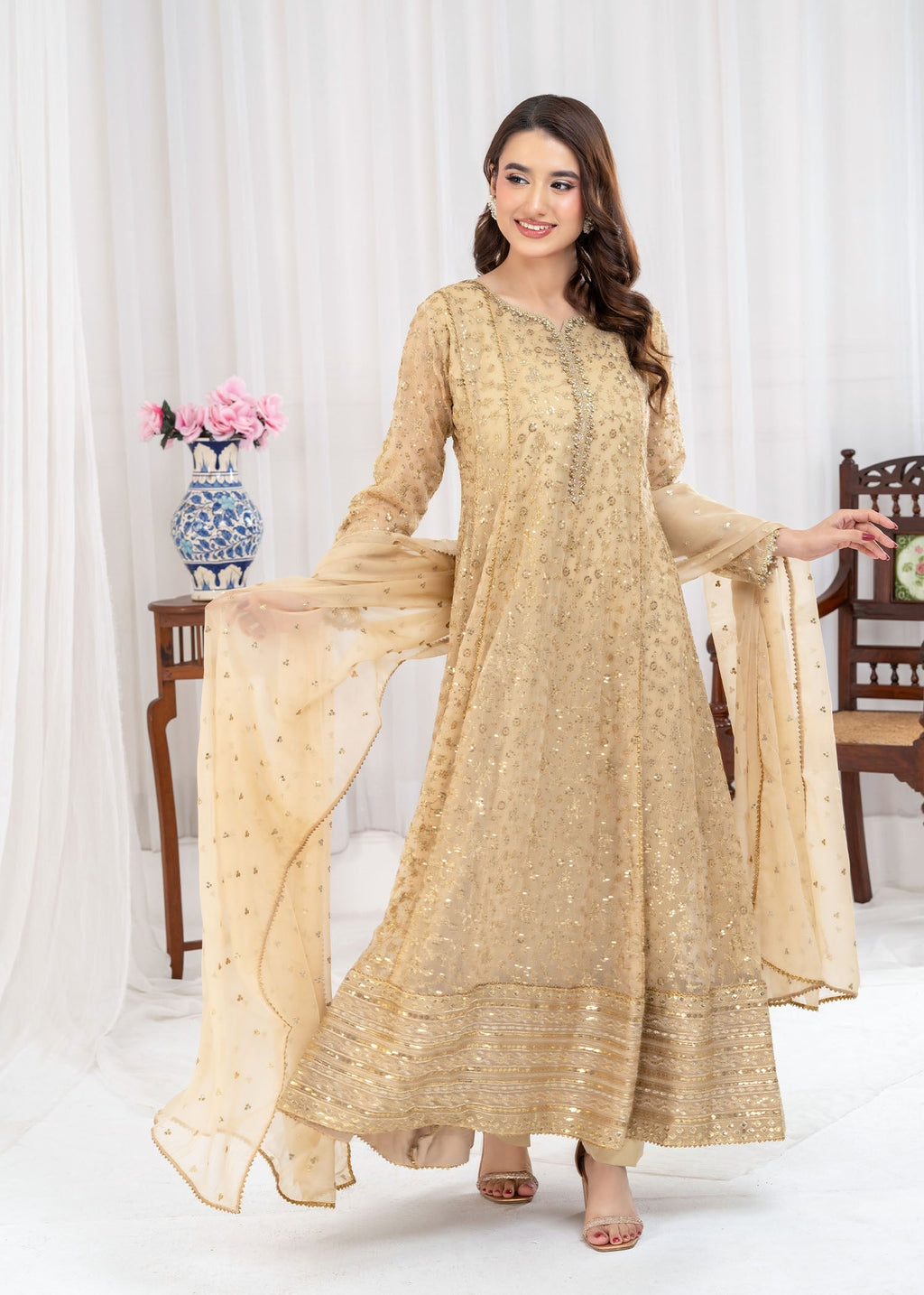 Ayesha Closet SAWARIYA FAWN Women 3pcs