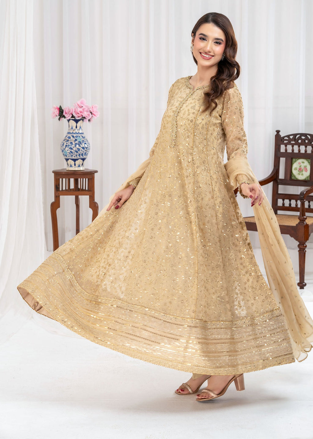 Ayesha Closet SAWARIYA FAWN Women 3pcs