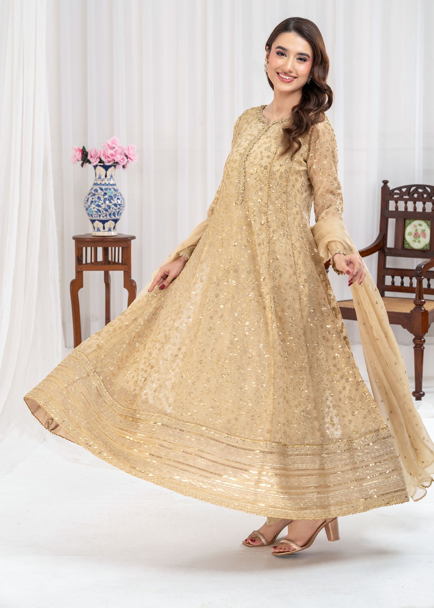 Ayesha Closet SAWARIYA FAWN Women 3pcs