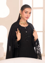 Four Season Boutique HANIA PISHWAS BLACK Women 3pcs