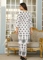 Hamna Kalim white ravish two piece Women 2pcs