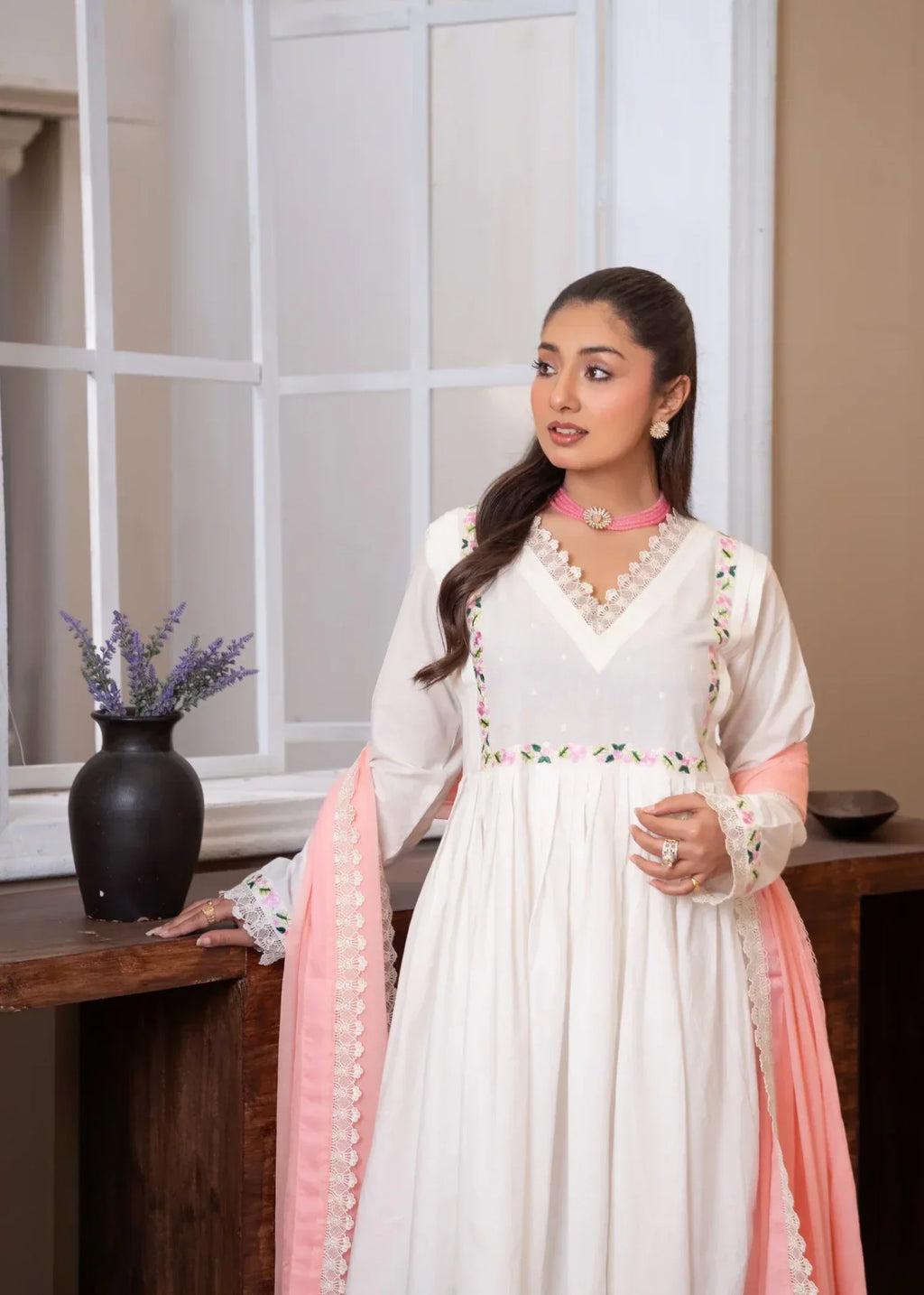 Akhrot Clothing Safaid Pari Women 3pcs