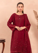 Four Season Boutique HANIA PISHWAS MAROON Women 3pcs