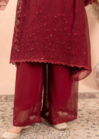 Four Season Boutique HANIA PISHWAS MAROON Women 3pcs