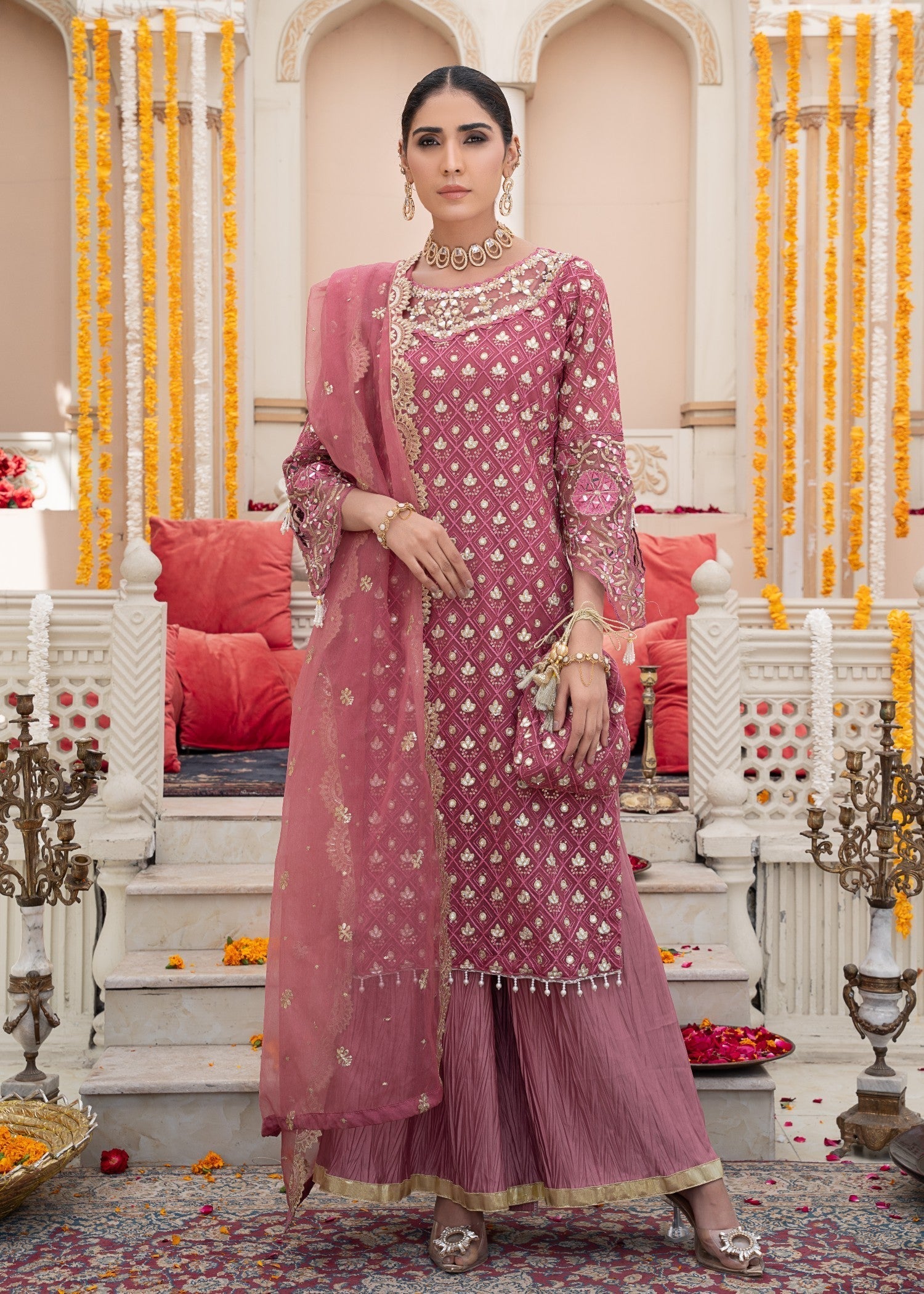 Rangoon Clothing Kubra Pastel pink Women 3pcs