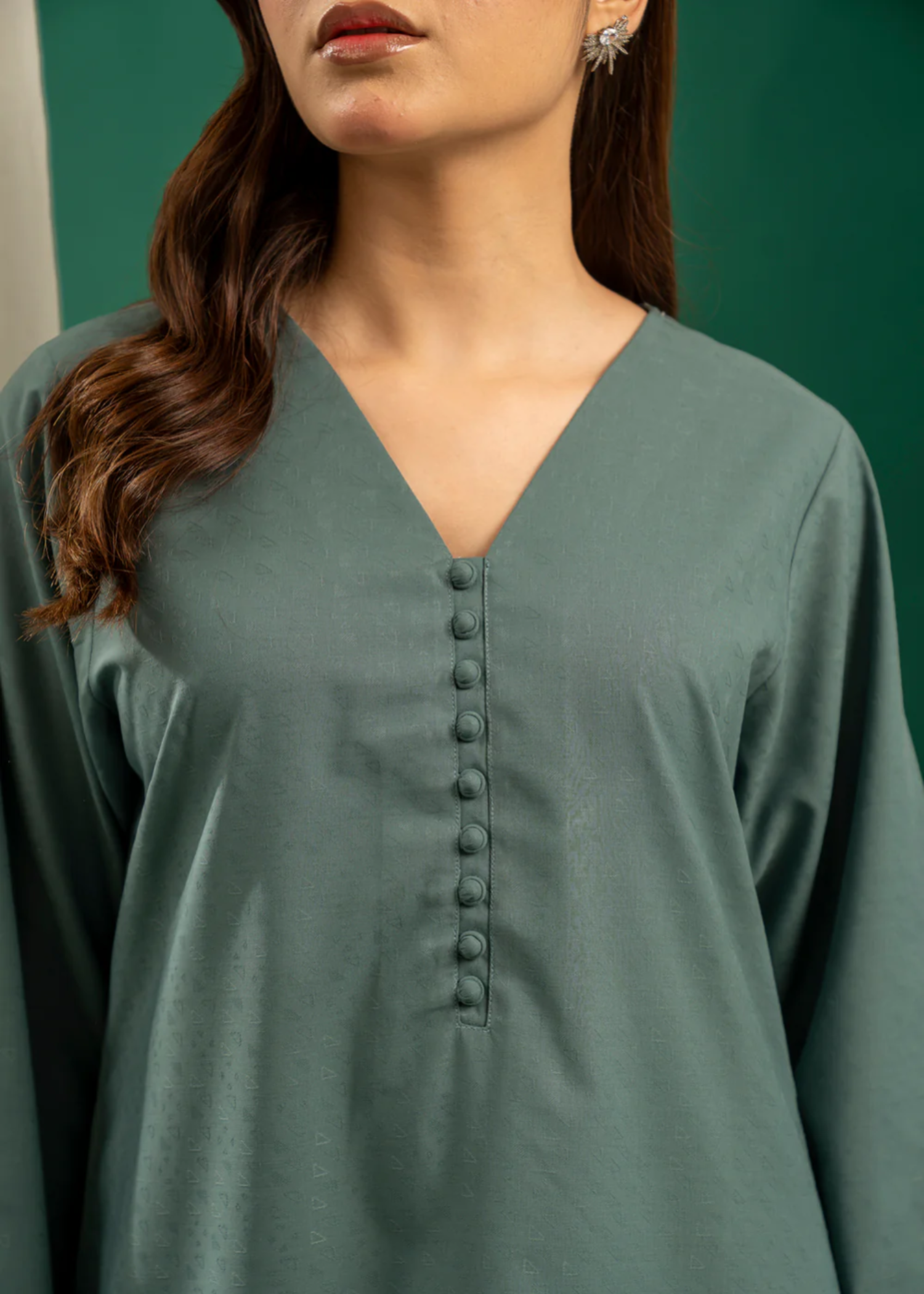 Zouj PASTEL GREEN EMBROIDERED SET Women 2pcs