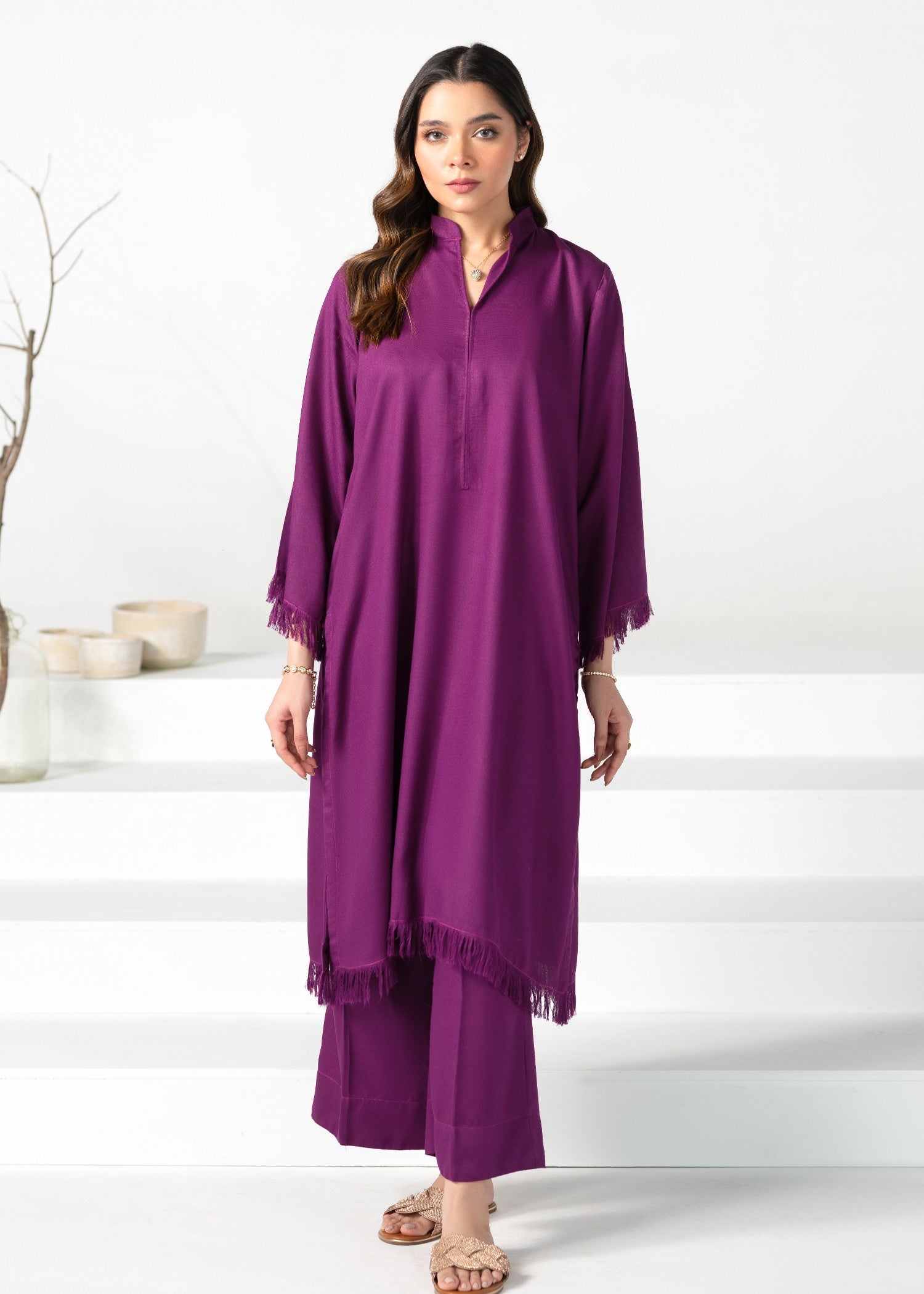 Divinely Crafted Women's Cord Sets Bold Statements Berry Luxe Purple Lea Fall Women 2pcs