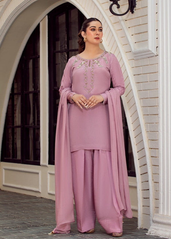 Kausar Attire Lilac lavender Women 3pcs