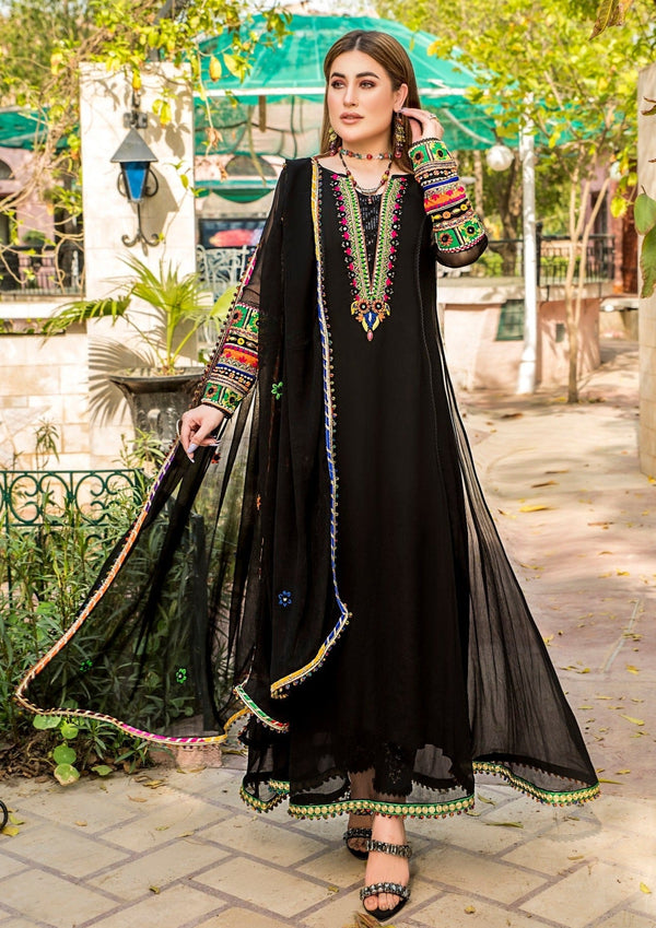 KB By Zufiqar Malik Khuda Baksh Creations Z 245 Black Women 4pcs