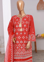 Suntex Fabrics – RED Festive Embroidered Women 3pcs
