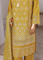 Suntex Fabrics MUSTARD Festive Embroidered Women 3pcs