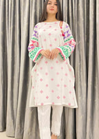 Urban Cut Stitched Cotton Printed Kurta Premium & Stylish Women 1pcs