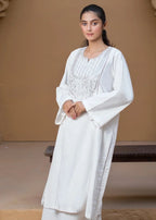 Urban Cut Cotton Sequence Embroidered Kurta Women 1pcs