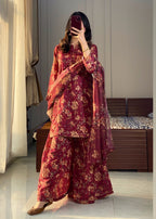 Ayesha B maroon (seema) Women 3pcs