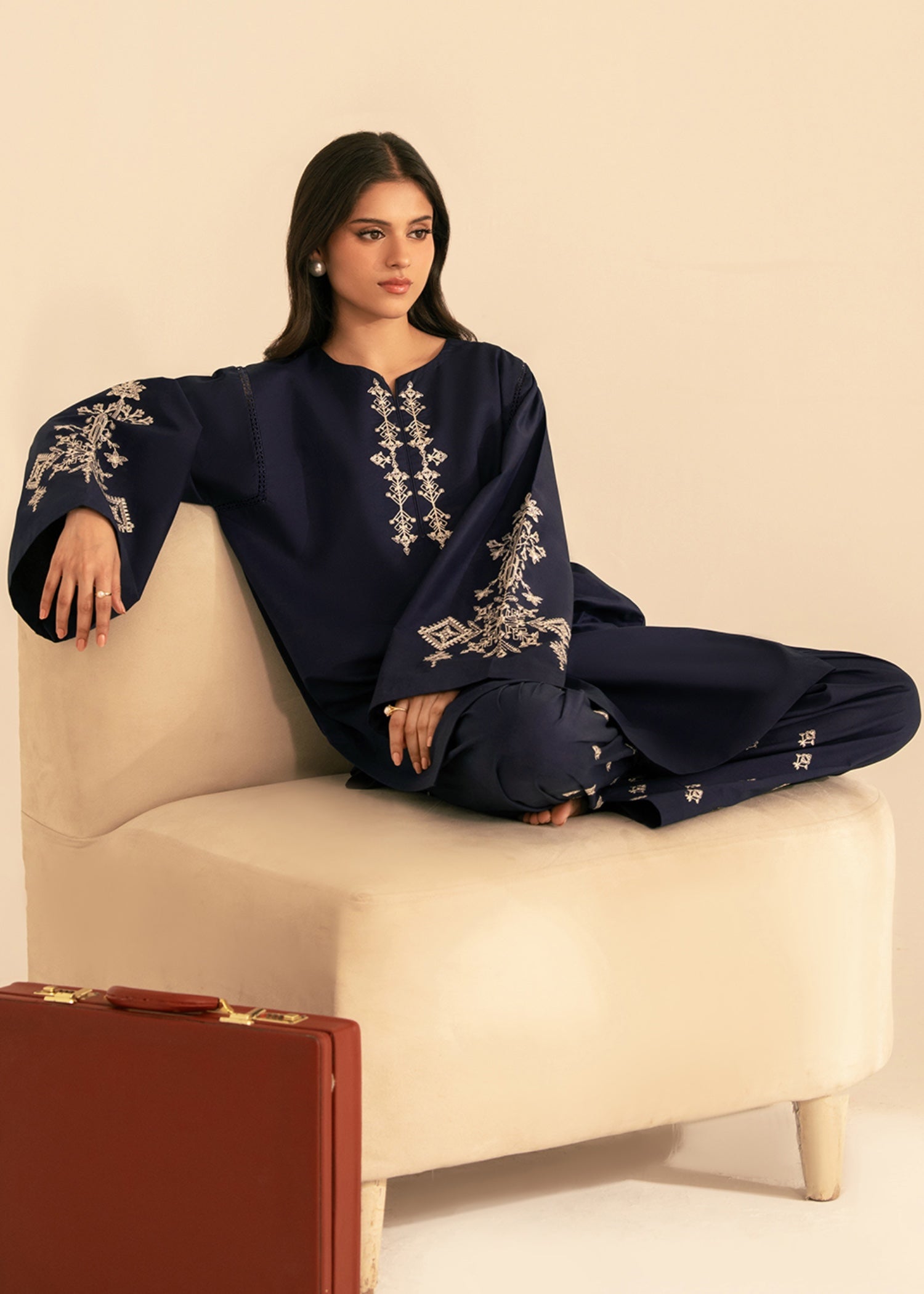 The Turkish Wear VANYYA BLUE KURTA SET Women 2pcs