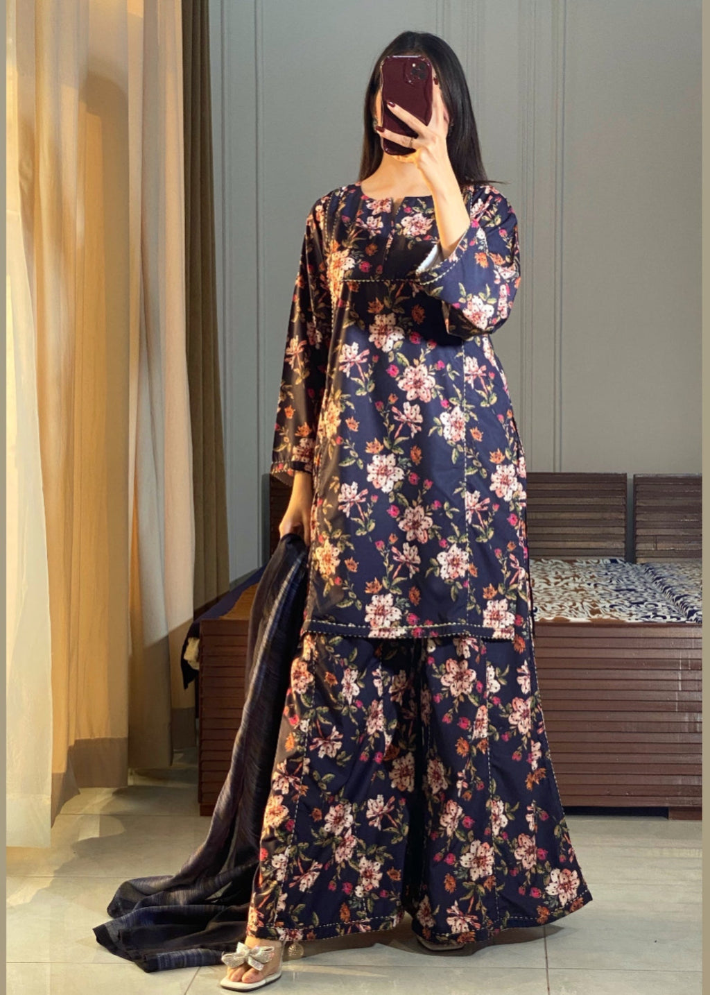 Ayesha B navyblue (seema) Women 3pcs