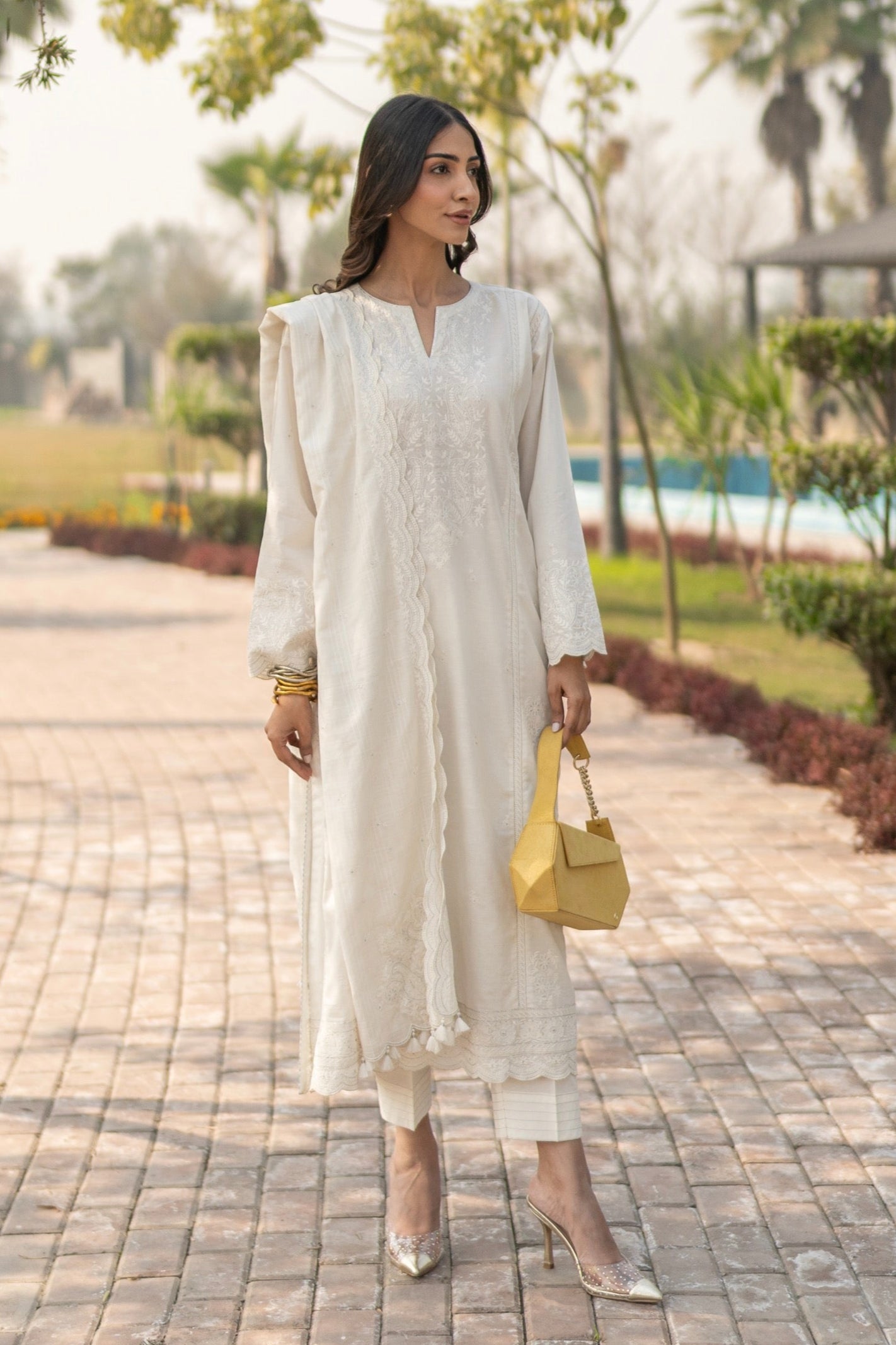 Lakhany Ready To Wear Embroidered with Fancy Textured Dupatta Women 3pcs