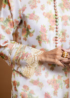 Aqasi Motia ( White Gharara set ) Women 3pcs