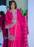 Inaaya Fashion Sajal Shocking Pink Women 3pcs