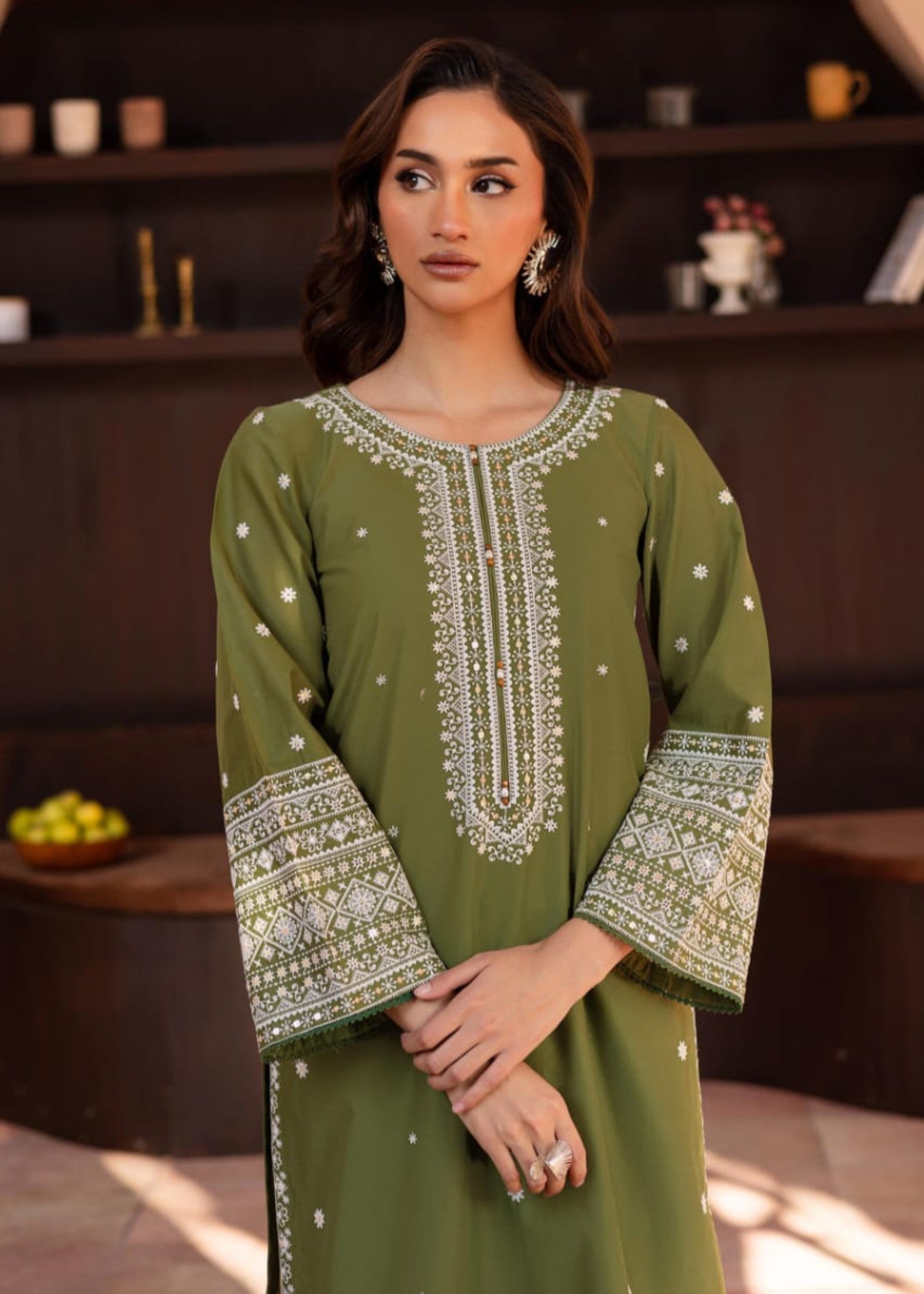 Shehroz Fashion MOON LAWN EMBROIDERY DRESS Women 2pcs
