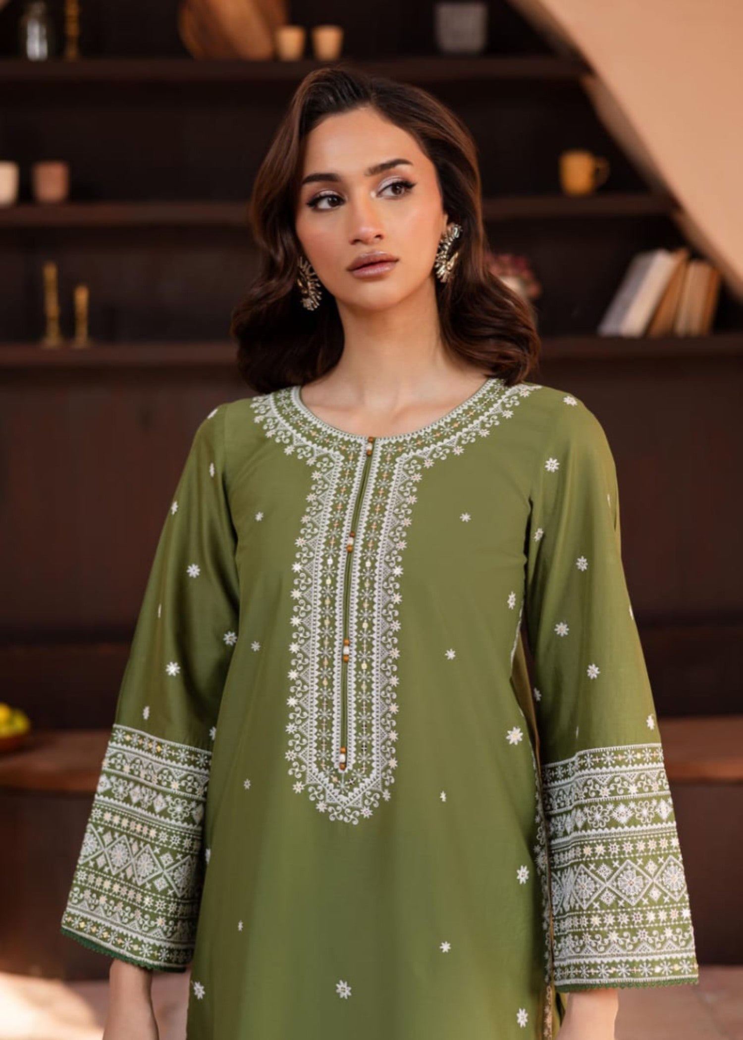 Shehroz Fashion MOON EMBROIDERY DRESS Women 2pcs