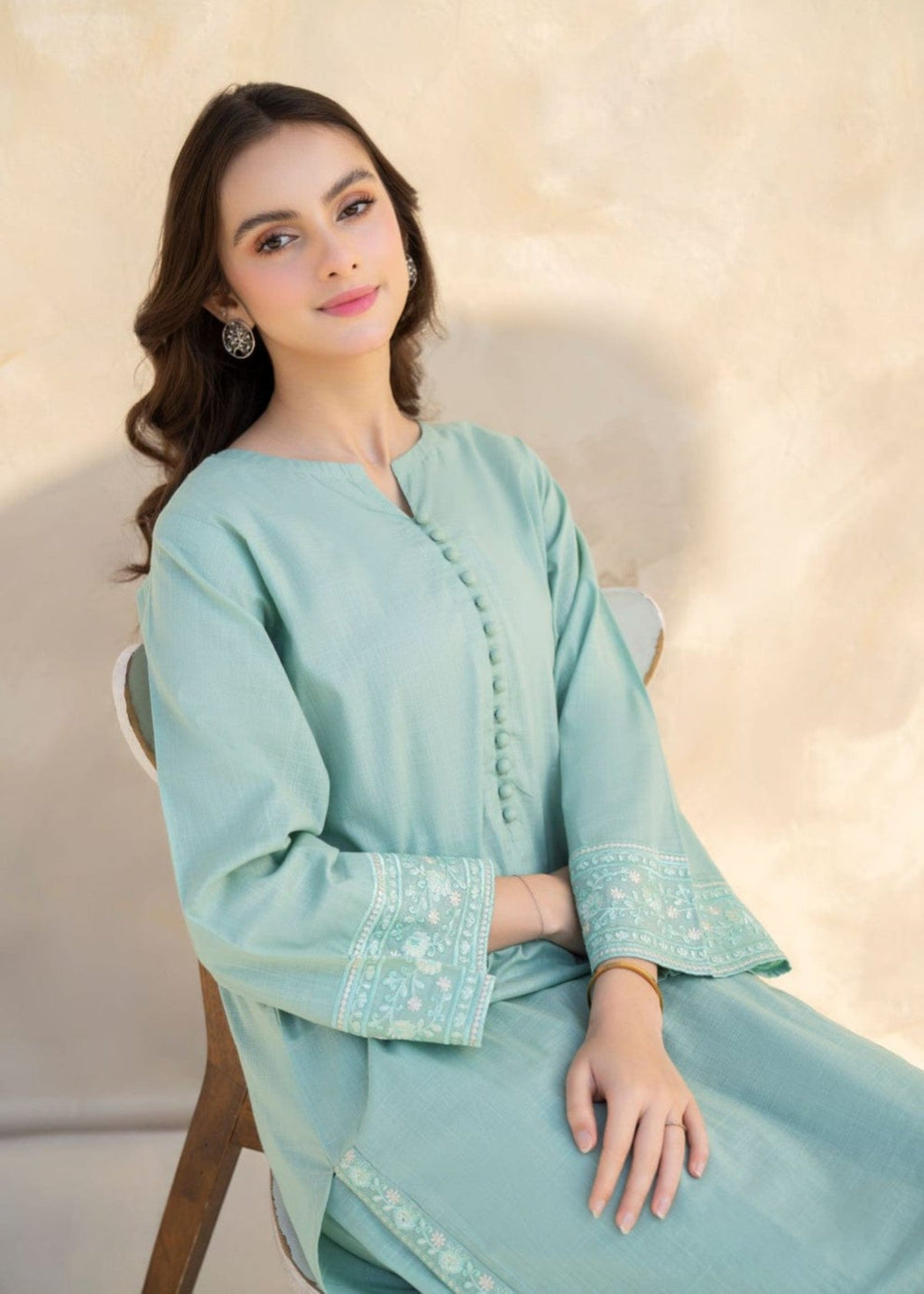 Shehroz Fashion BLUE DIAMOND LAWN EMBROIDERY SUIT Women 2pcs