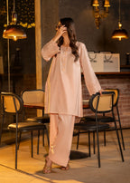 Casual Lite Farshi Shalwar | Peach Women 2pcs