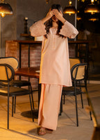 Casual Lite Farshi Shalwar | Peach Women 2pcs