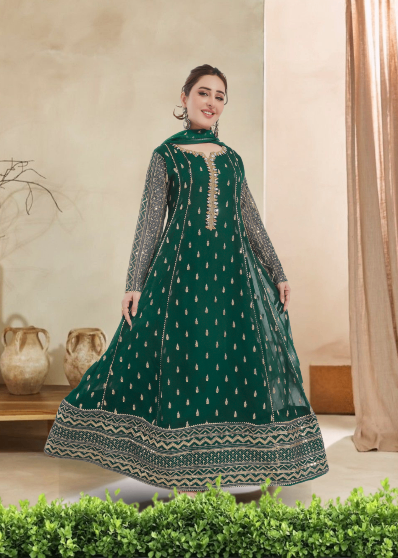 Alsiyab Bahaar Sea Green Women 3pcs