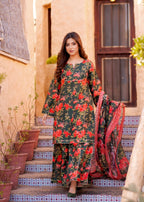 Ayesha B bottlegreen (seema) Women 3pcs