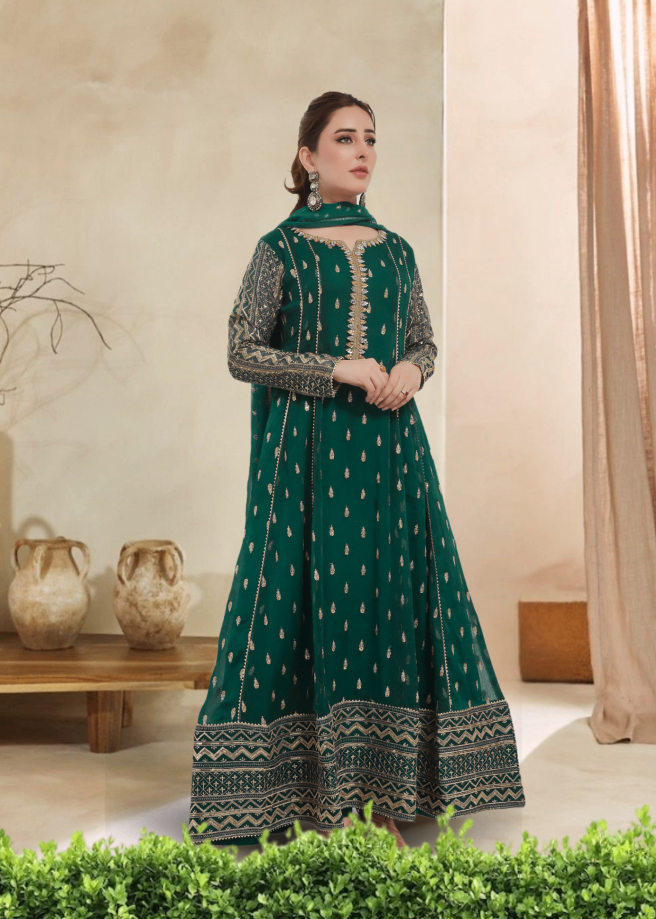Alsiyab Bahaar Sea Green Women 3pcs